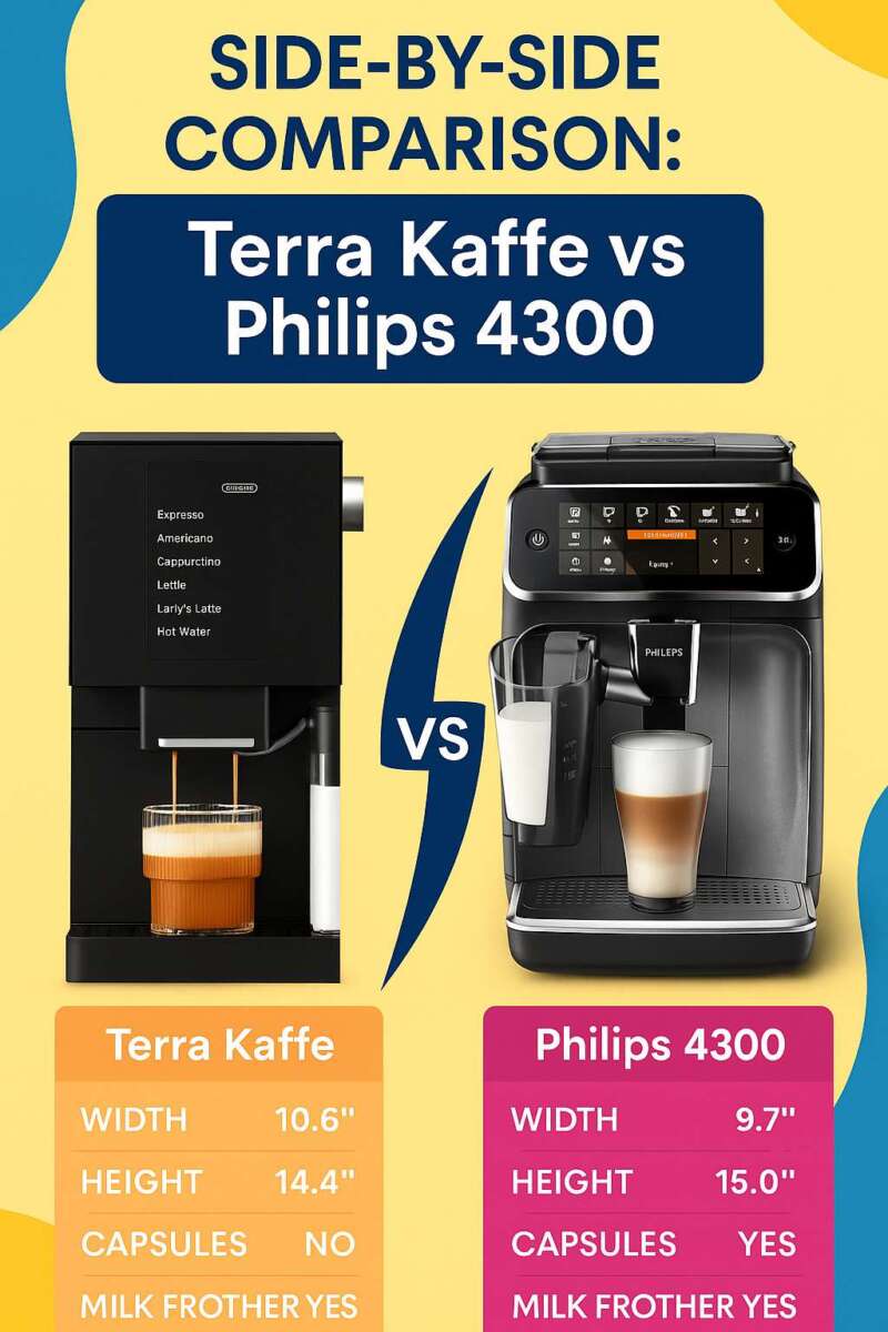 Side-By-Side Comparison: Terra Kaffe vs Philips 4300