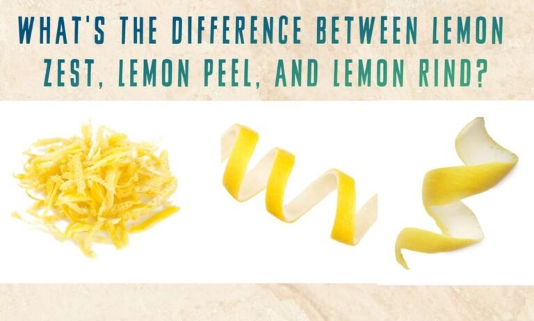 Are Lemon Peel And Lemon Zest The Same