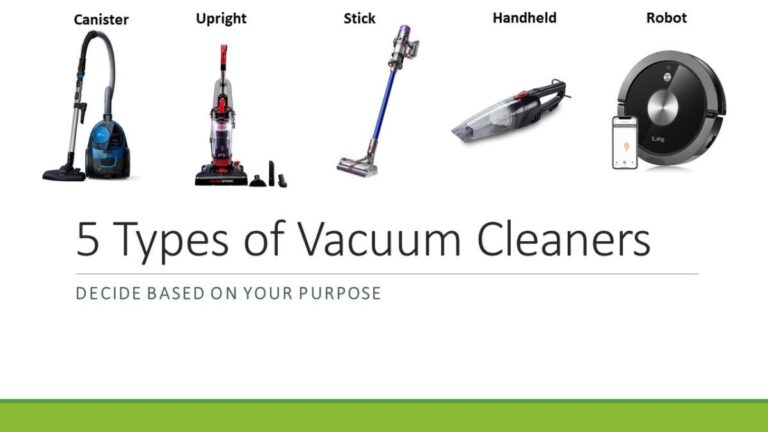 How Many Types Of Vacuum Cleaner